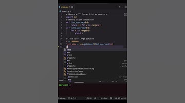 Python Memory Efficiency with YIELD & LIST  in 58 seconds! ⚡️ #shorts