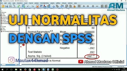 Cara Mengolah Data Uji Normalitas