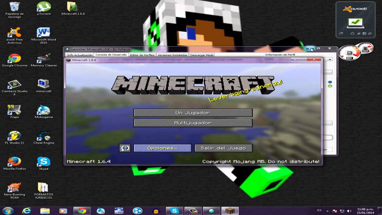 Descargar Minecraft + Launcher Fenix [Todas las Versiones 