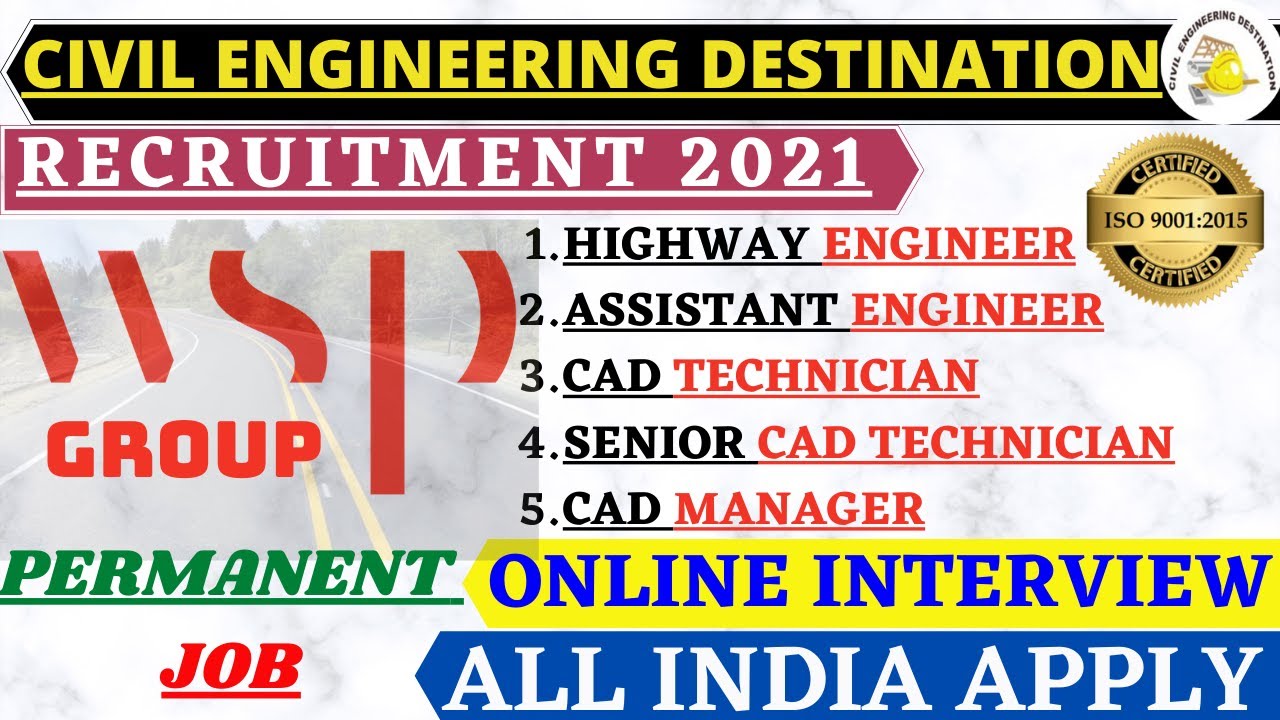 WSP GROUP MNC RECRUITMENT SALARY 30,000 CIVIL ENGINEER 2021, YouTube