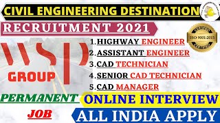 WSP GROUP #MNC #RECRUITMENT# SALARY 30,000 CIVIL ENGINEER 2021,