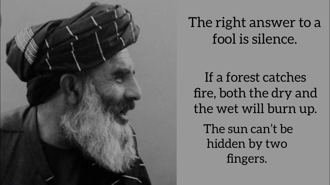 Afghan Proverbs YouTube