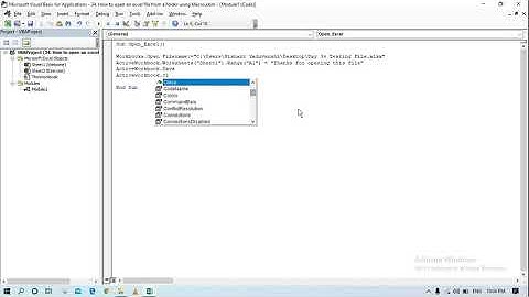 How to open an excel file from a folder using VBA / Macro | I