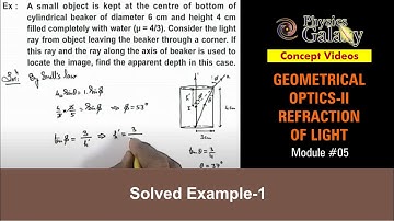 Class 12 Physics | Refraction of Light | #5 Solved Example-1 | For JEE & NEET