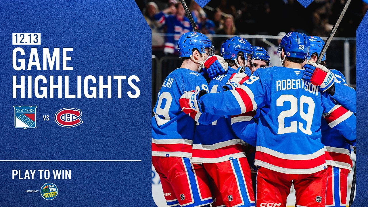 GAME HIGHLIGHTS | 2025-26: New York Rangers vs Montreal Canadiens (12/13/25)