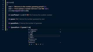 Visual Studio - Coding a number guessing game in C++