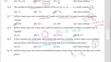 Permutations & Combinations for BITSAT