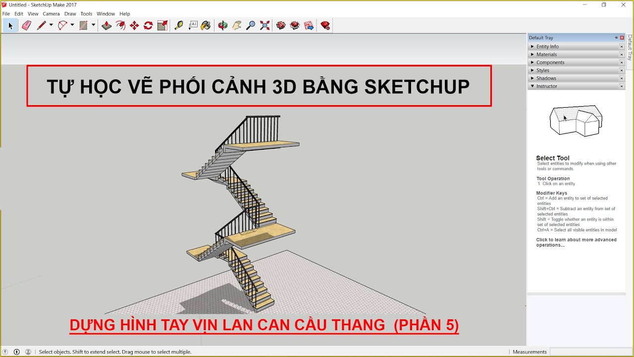 Vẽ tay vịn lan can cầu thang với SketchUp giúp tôn lên tính thẩm mỹ và độc đáo của thiết kế của bạn. Xem ảnh liên quan để thấy cách SketchUp đem lại những tiện ích cho việc vẽ tay vịn lan can, các công cụ, mẹo và kỹ thuật trong quá trình vẽ.