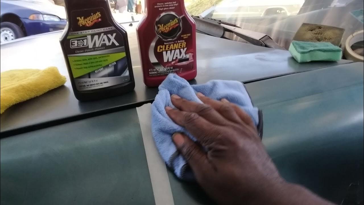 meguiar's 3in1 wax vs meguiar's liquid cleaner wax water 💧beading test
