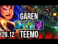 GAREN vs TEEMO (TOP) | Good KDA: 13/2/4 | KR Master | 26.12