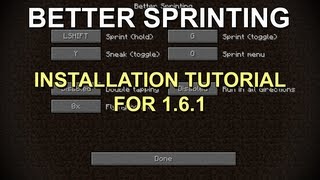 Minecraft - How to install Better Sprinting to 1.6.1