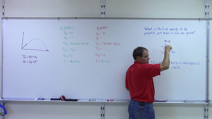 Tutorial:  Finding Final Velocity  of a Projectile