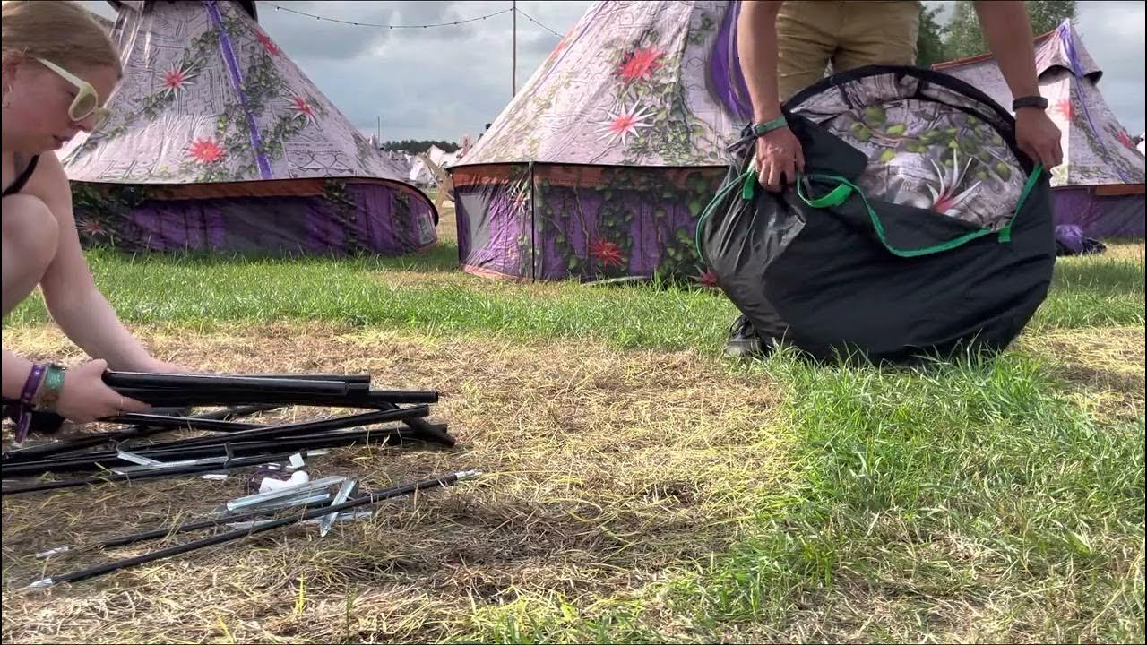 How To Pack Up A Tomorrowland Tent YouTube