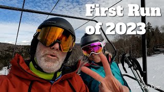 First Runs at Snowshoe Ski Resort in 2023. #snowshoe  #snowboarding #skiing