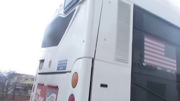 Young 9 year old MTA Bus Transit Fanner Walks around a Next Gen