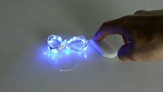 20 blue micro leds with plays of light and batteries included video