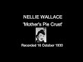 Nellie wallace mothers pie crust 1930