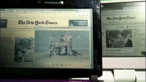 Pixel Qi screen on Acer Aspire One compared to OLPC XO-1.5