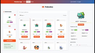 Battle Prediction ML - PokeDex WebApp screenshot 1