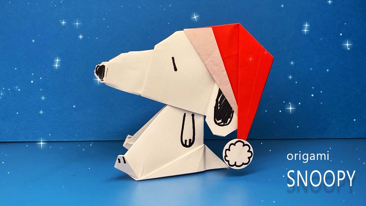 クリスマス折り紙】スヌーピー（SNOOPY） - YouTube
