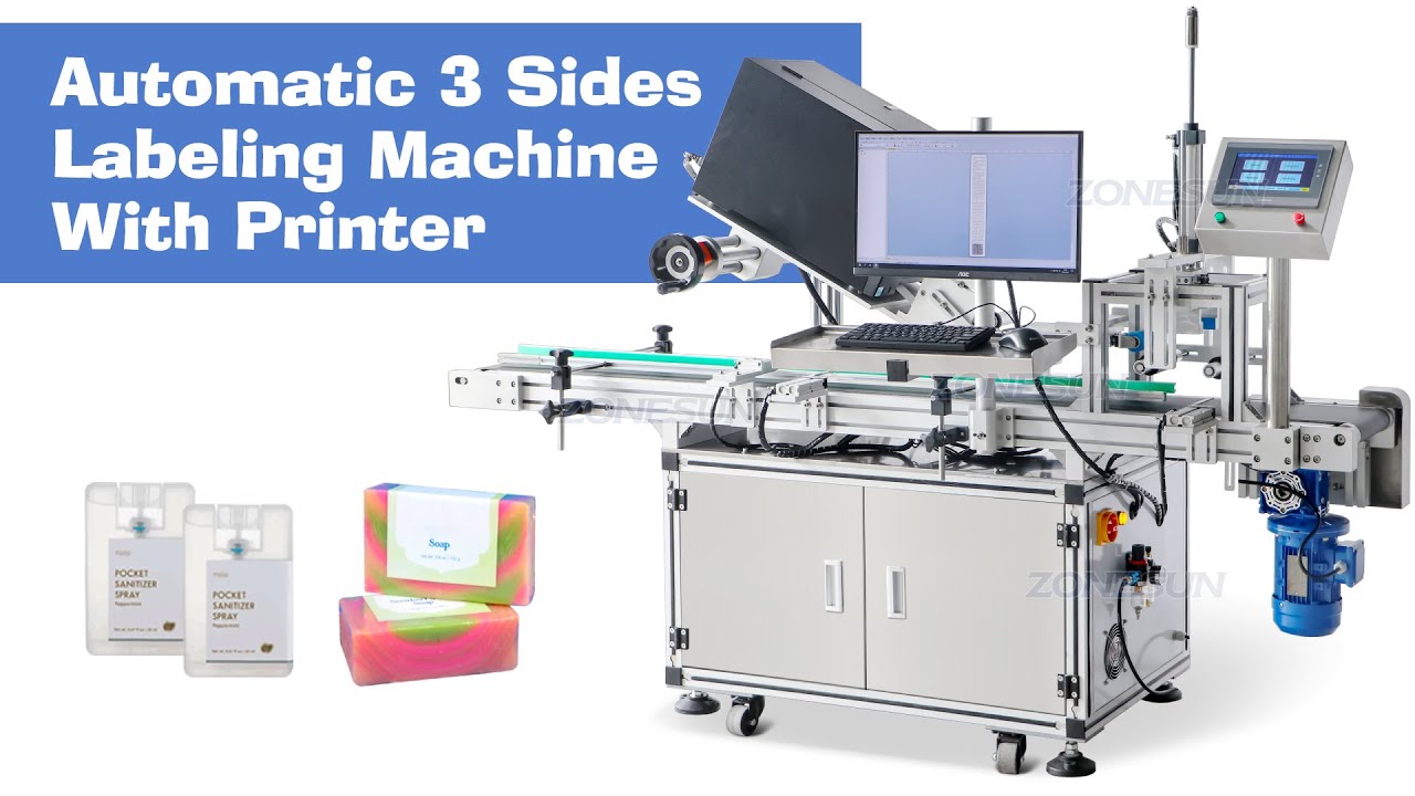 How to Use ZS-TB831ST Automatic 3 Side Labeling Real-Time Printing
