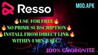 HOW TO USE RESSO FREE | MOD APK |  FREE PRIME | AD FREE | #SHORTS#1 screenshot 3