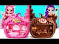K-Pop Demon Hunters: Bubble Gum vs Chocolate Doll House! 18 Fashion DIYs Craft for L.O.L. Dolls