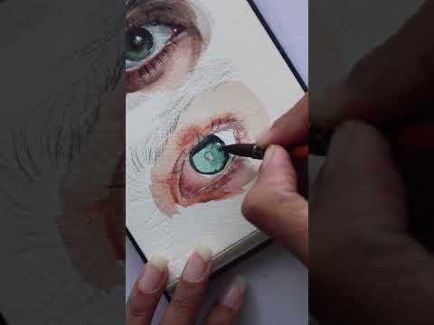 Realistic Eye Painting with Watercolours