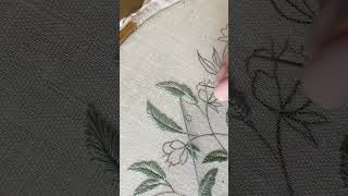 Embroidery process pattern #вышивка #вышивкагладью #embroiderydesign #embroiderytutorial