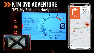 KTM 390 Adventure Navigation MY RIDE and TFT Menu options Walkaround