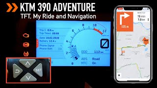 KTM 390 Adventure Navigation MY RIDE and TFT Menu options Walkaround screenshot 2