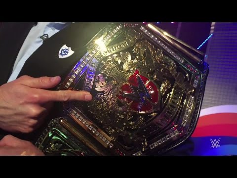 Michael Cole and Nigel McGuinness show off the new WWE United Kingdom Championship: Jan. 12, 2017