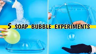 5 Soap Bubble Experiments to do at home and Bubble mixture recipe