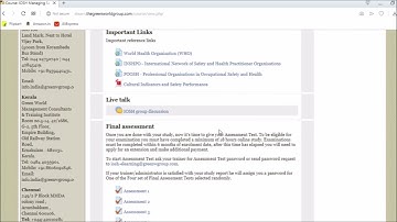 E-learning procedure of IOSH course in Green World Group