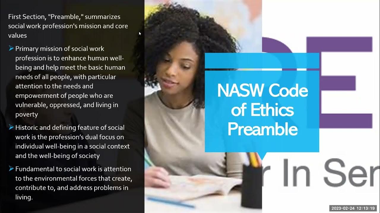 NASW Code of Ethics, an Ethics Presentation YouTube