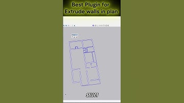 Best Plugin for Extrude walls in plan "FaceUp" #plugin #sketchup #sketchup3d #3d #plugin