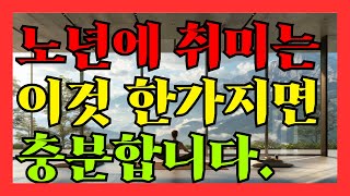 노후에 취미는 이것 한가지면 충분합니다. 노년취미, 노후취미 하나만 배우면됩니다.