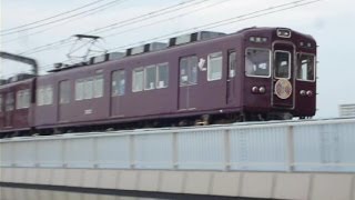 2014.07.04 阪急 3300系3315F 祇園祭ヘッドマーク付き 普通高槻市行き駅発車 2300系2315F 準急梅田行き通過 相川駅 阪急電車 阪急電鉄