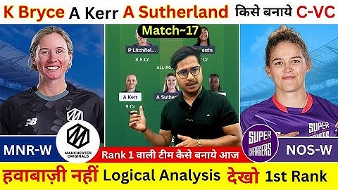 MNR-W vs NOS-W Today Match Prediction, MNR-W vs NOS-W Dream11 Prediction, MNR-W vs NOS Dream11 Team