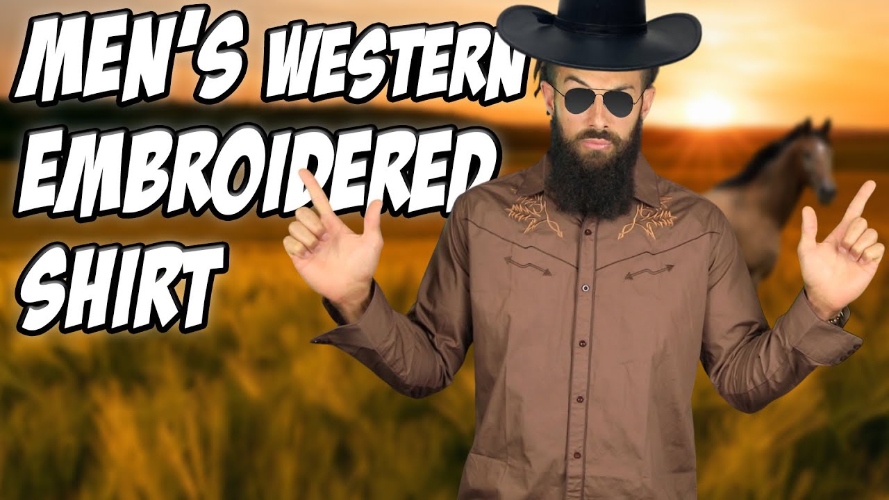 Men's Western Embroidered Button Down Shirt Review
