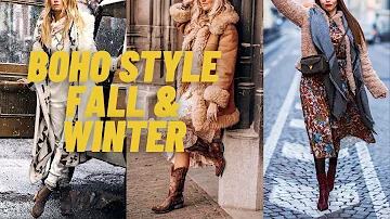 Boho Style Fall & Winter Outfit Ideas. How to Wear Bohemian Style for Cold Days?