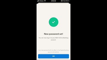 BDO online reset password and set a bdo passcode for log in