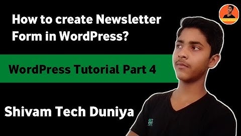 How to add Email Subscription Form in WordPress | WordPress Blogging Tutorial | Shivam Tech Duniya