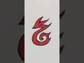 Garena free fire logo drawing#shorts#video
