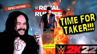 TIME FOR TAKER!!! THE DEAD END SPECTATES - WWE 2K22 - ROYAL RUMBLE #002
