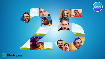 How to Create a Canva Number Photo Collage Frame Using Photopea