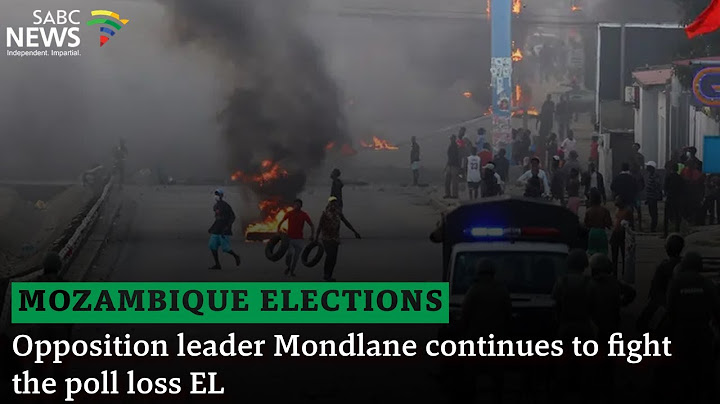 Mozambique Elections I Opposition leader Mondlane continues to fight the poll loss EL