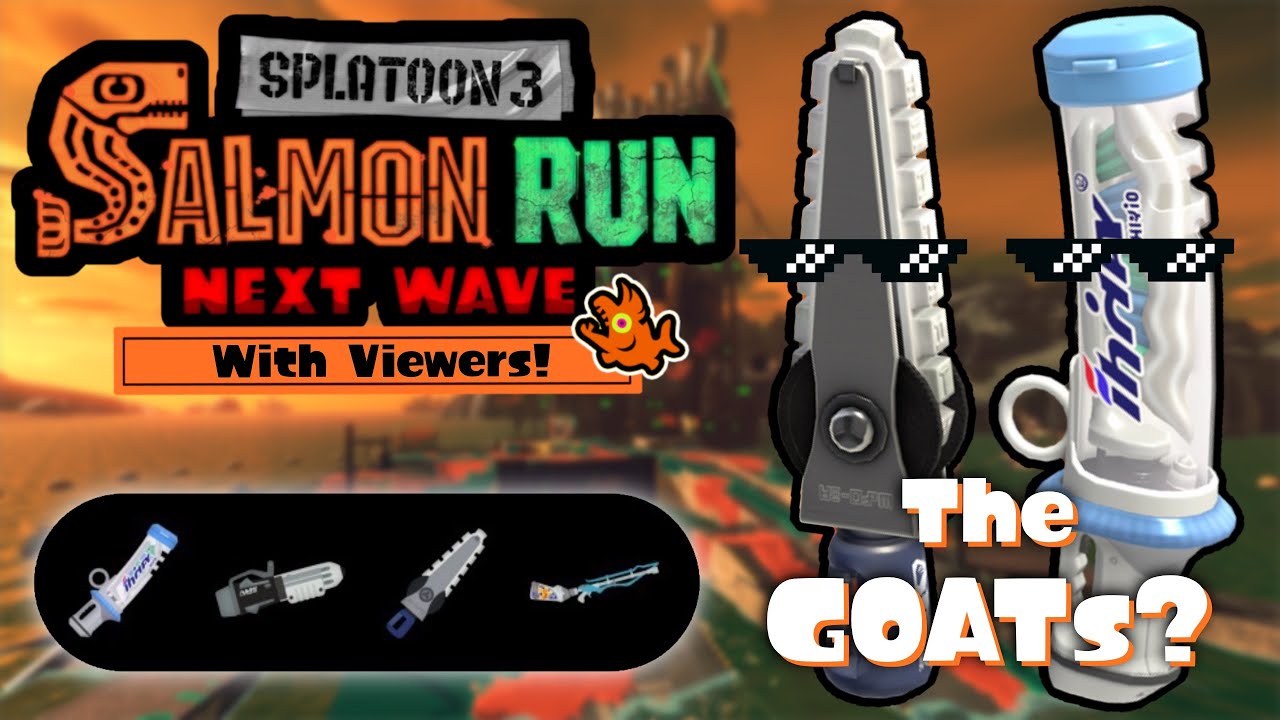 🔴DOUBLE SPLATANA ROTATION! - Splatoon 3: Salmon Run With Viewers!