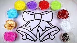 JINGLE BELLS Paint Coloring Page for Kids with GLITTER!! Festive CHRISTMAS HOLIDAY COLORING PAGES!