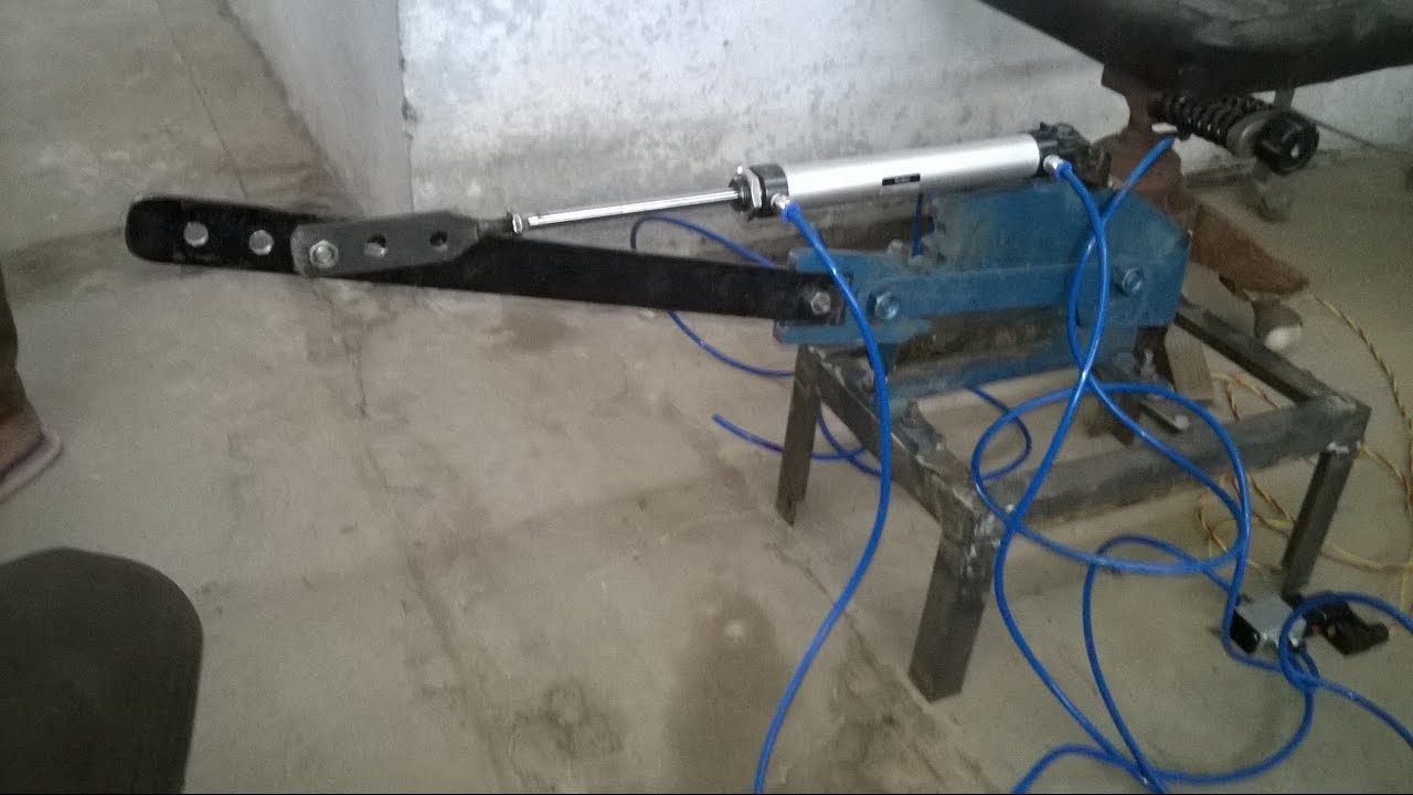 Automatic Pneumatic Sheet Metal Cutting Machine B. tech project Final